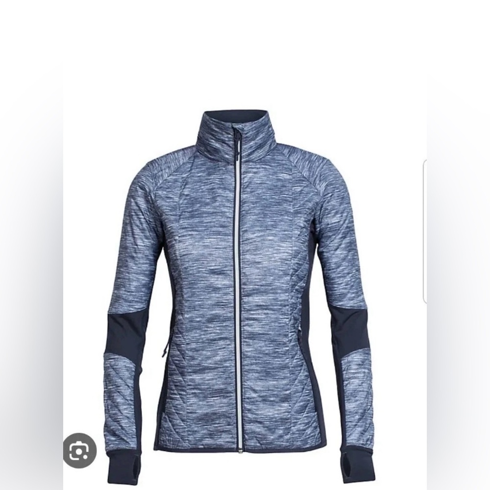 ICEBREAKER Helix MerinoLOFT FullZip Jacket Womens Insulated Gray Heather
